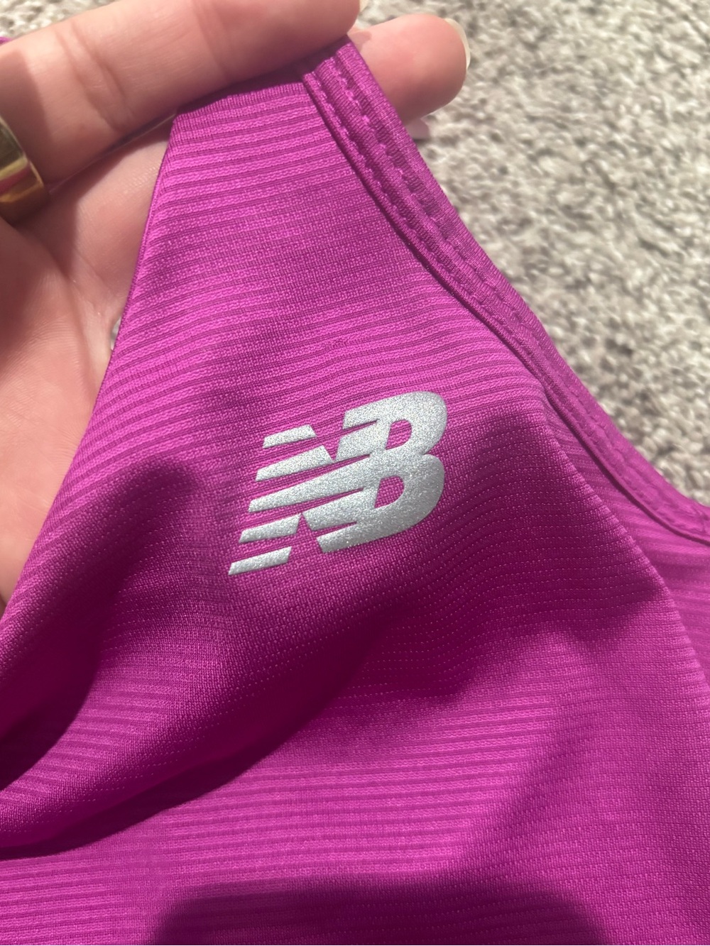 New Balance Magenta/Purple Racerback Performance Tank - Picture 5 of 5